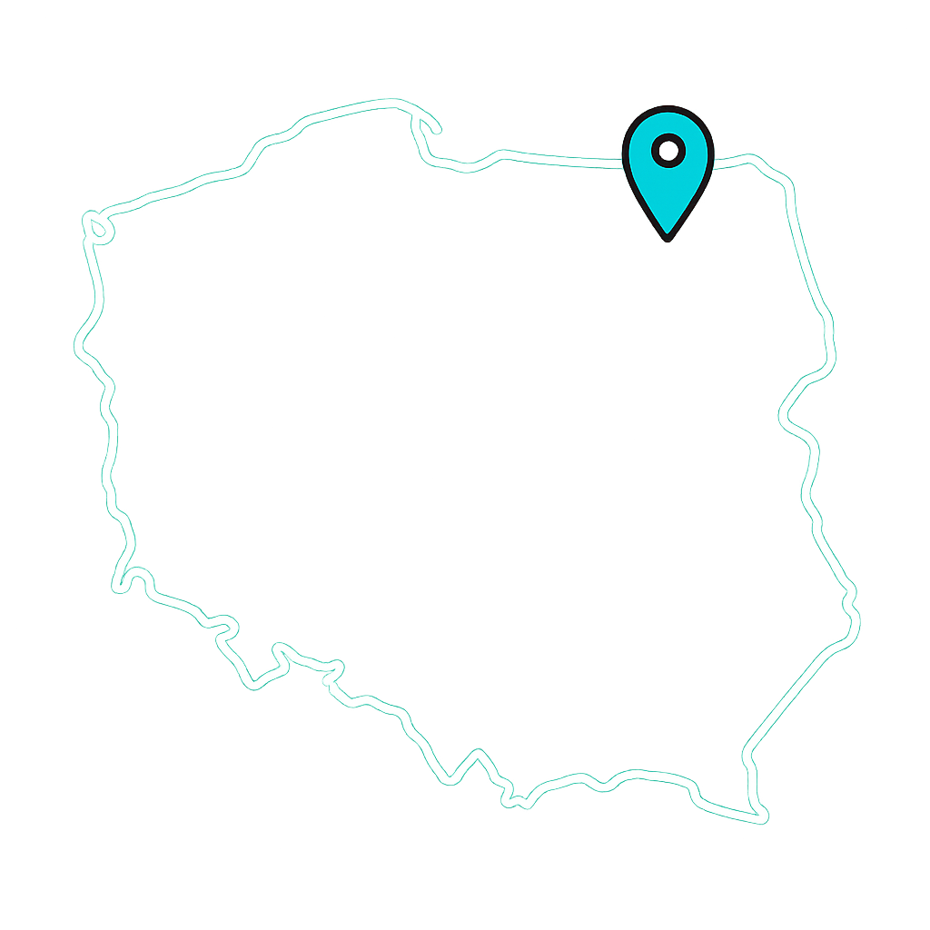 Mapa lokalizacji Szarego Domku w Piaskach